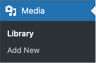A screenshot of WordPress Media in the backend